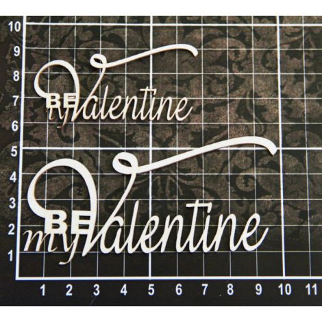 Tekturka Filigranki Napis Be My Valentine duży